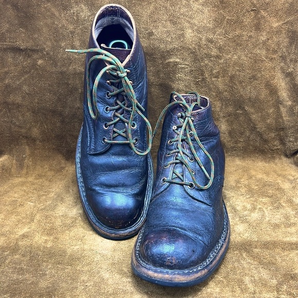Vintage White’s Semi Dress Brownish Black Distressed Ankle Boots - Picture 10 of 14
